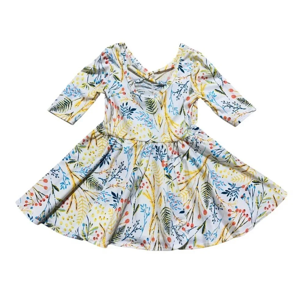 Dot Dot Smile Girls Size 2T Ballerina Dress Botanical Floral Twirl Dress NEW NWT
